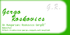 gergo roskovics business card